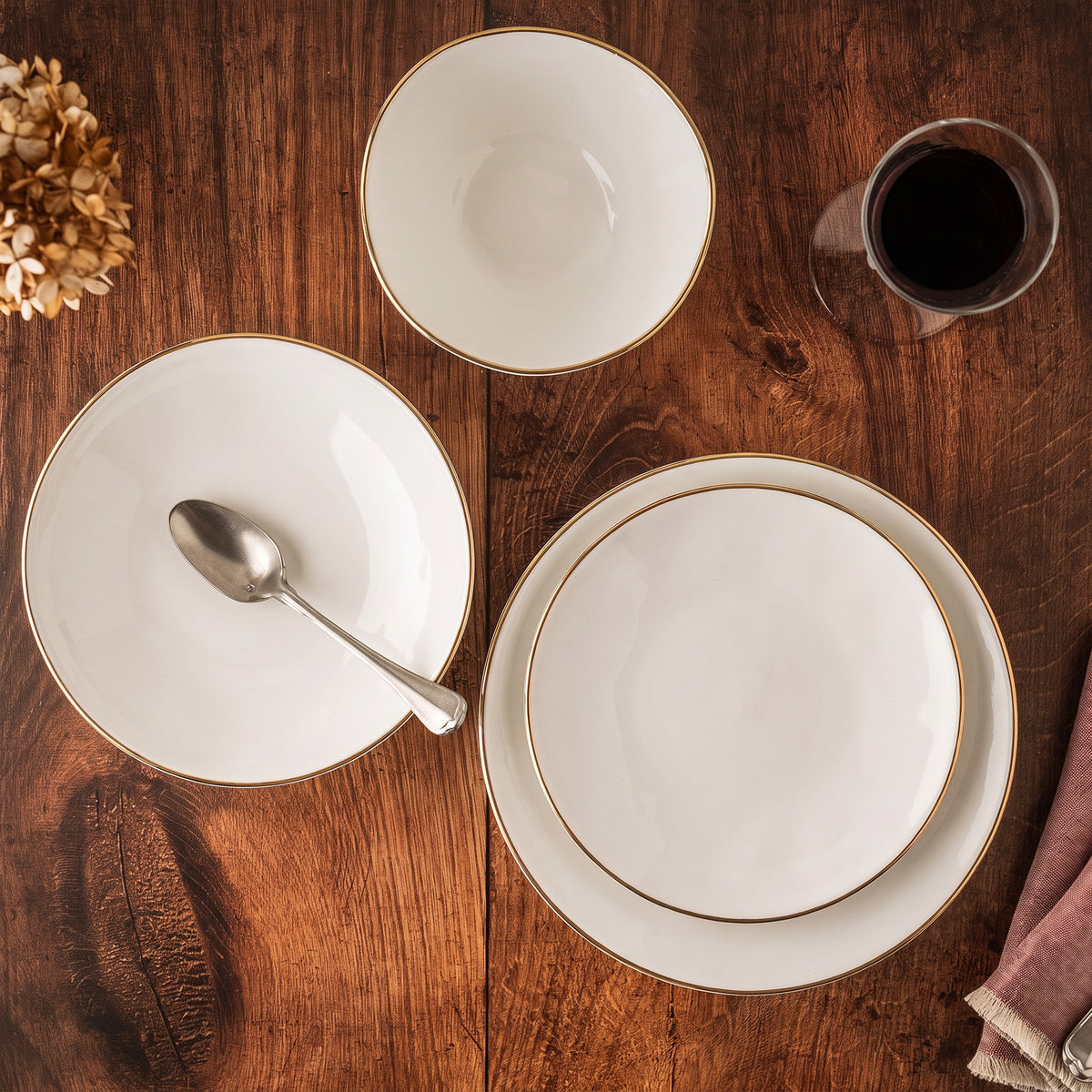 FLORENTINE GOLD RIM SALAD PLATE