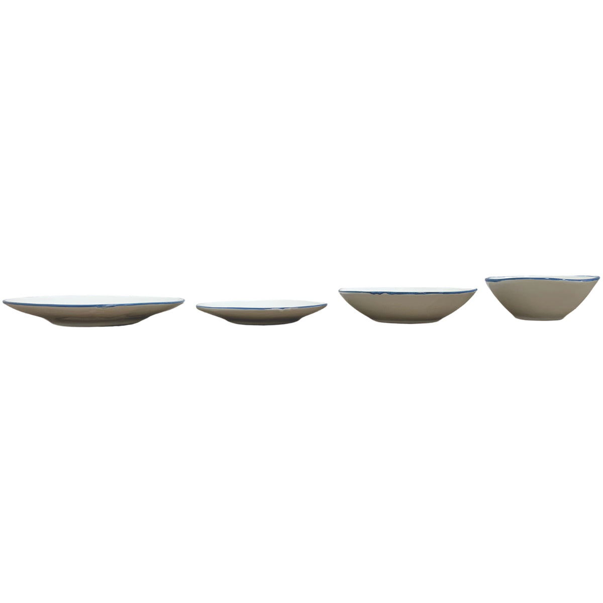 FLORENTINE BLUE RIM DINNERWARE SET