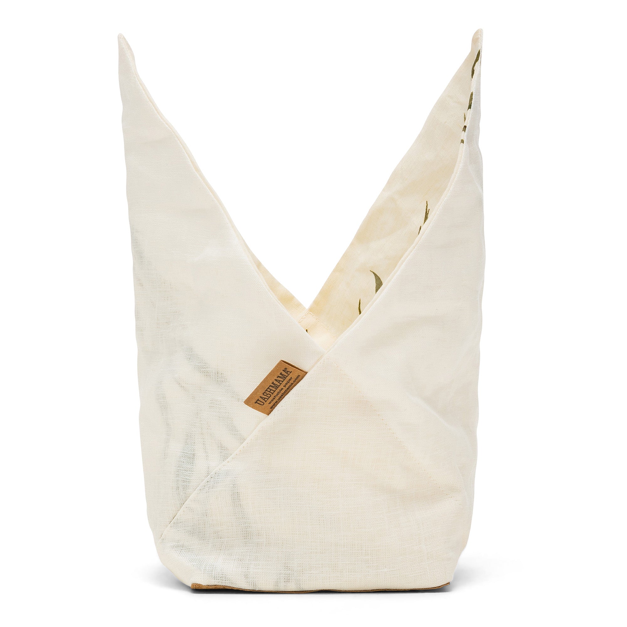 LINEN FIOCCO BREAD BAG OLIVA LEAF