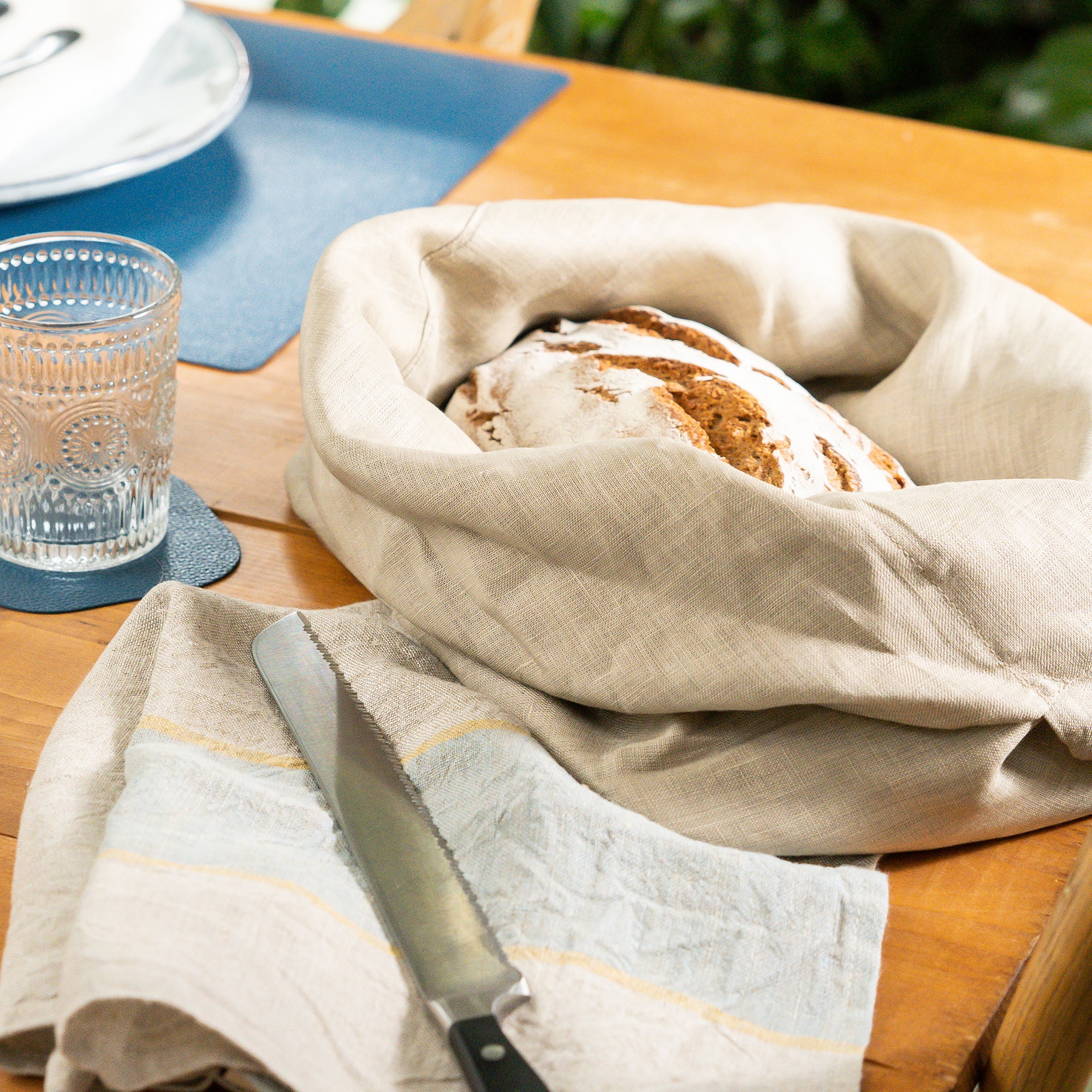 LINEN FIOCCO BREAD BAG
