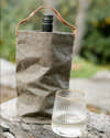 Sac à Vin En Cuir Véritable WASAMA - Porte-bouteille élégant - Fermeture Sangle Métal - Cadeau Chic - 4