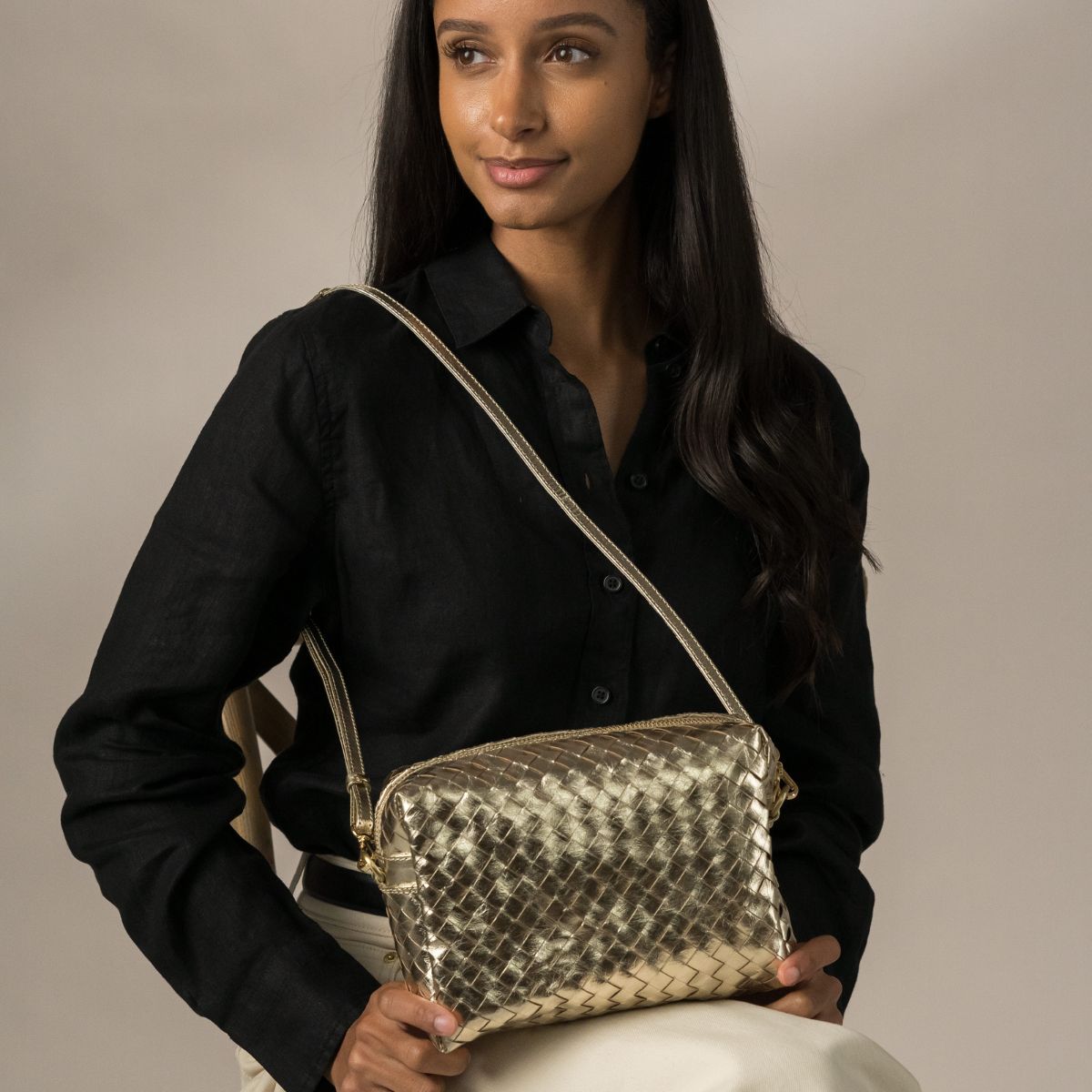 TRACOLLA CROSSBODY BAG LARGE WOVEN