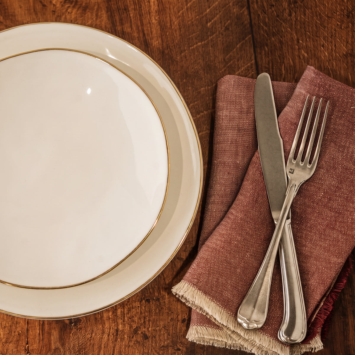 FLORENTINE GOLD RIM DINNER PLATE