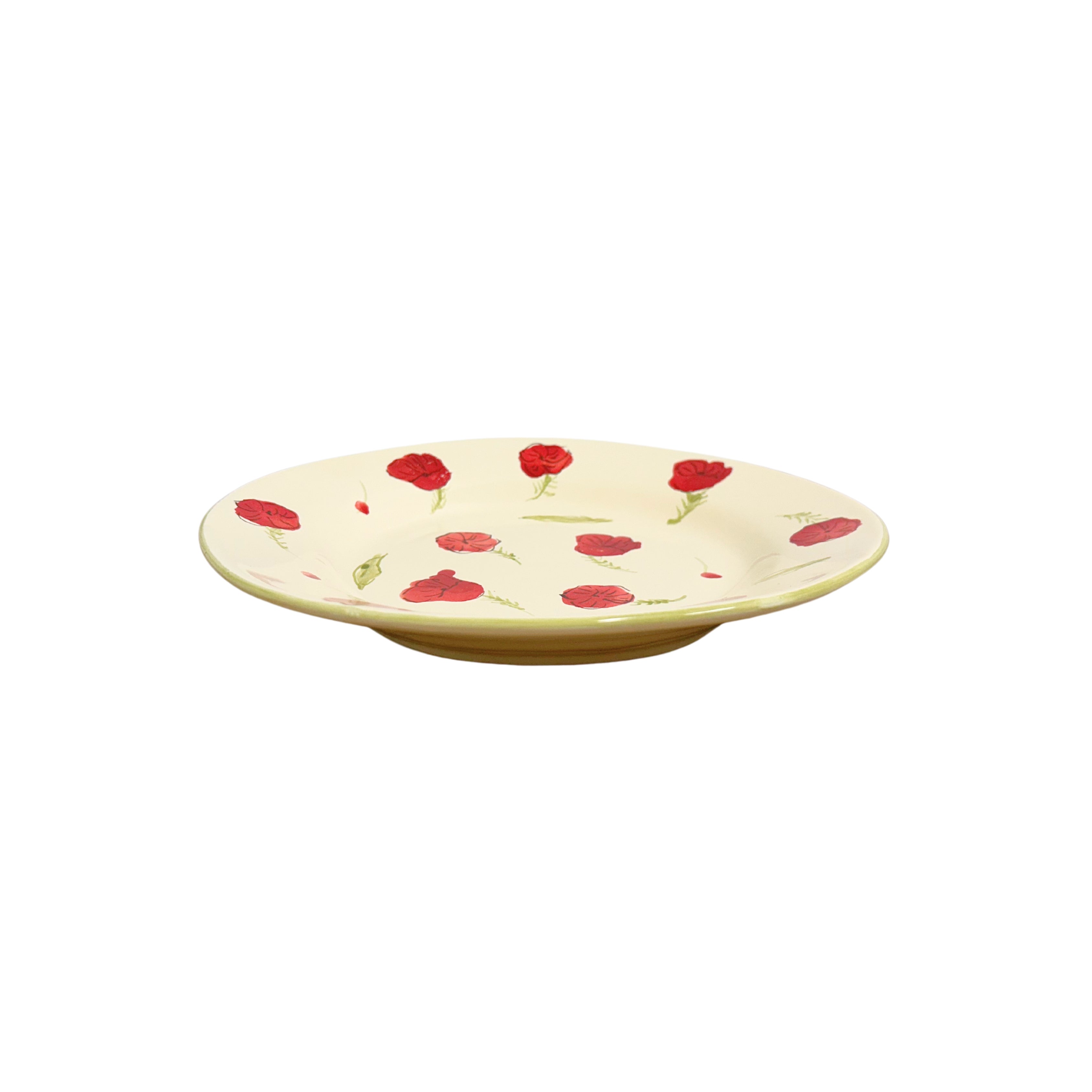 POPPY CERAMIC DESSERT PLATE