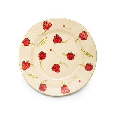 POPPY CERAMIC DESSERT PLATE