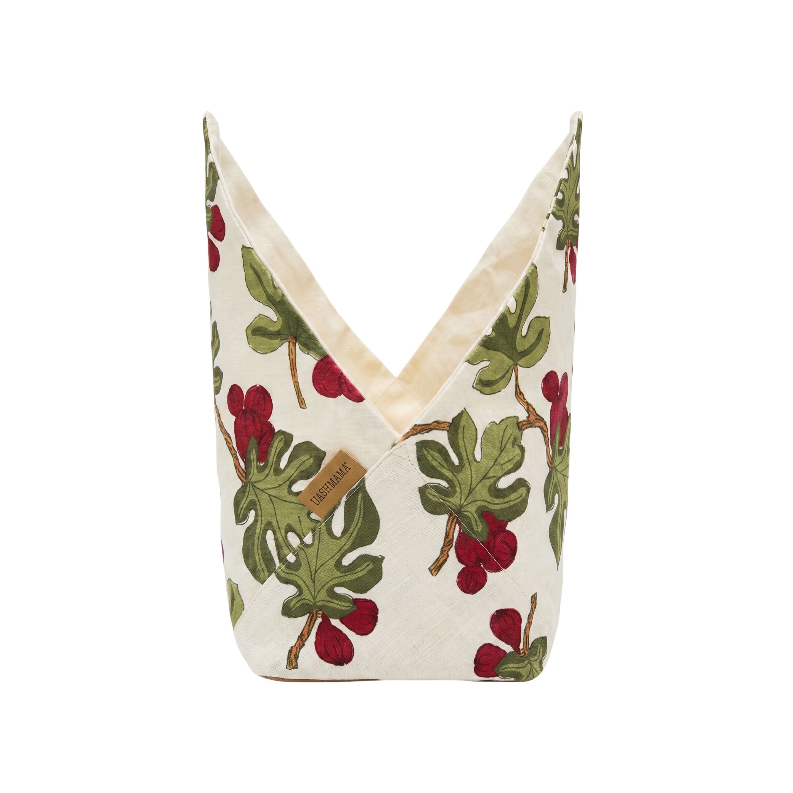 LINEN FIOCCO BREAD BAG FIG