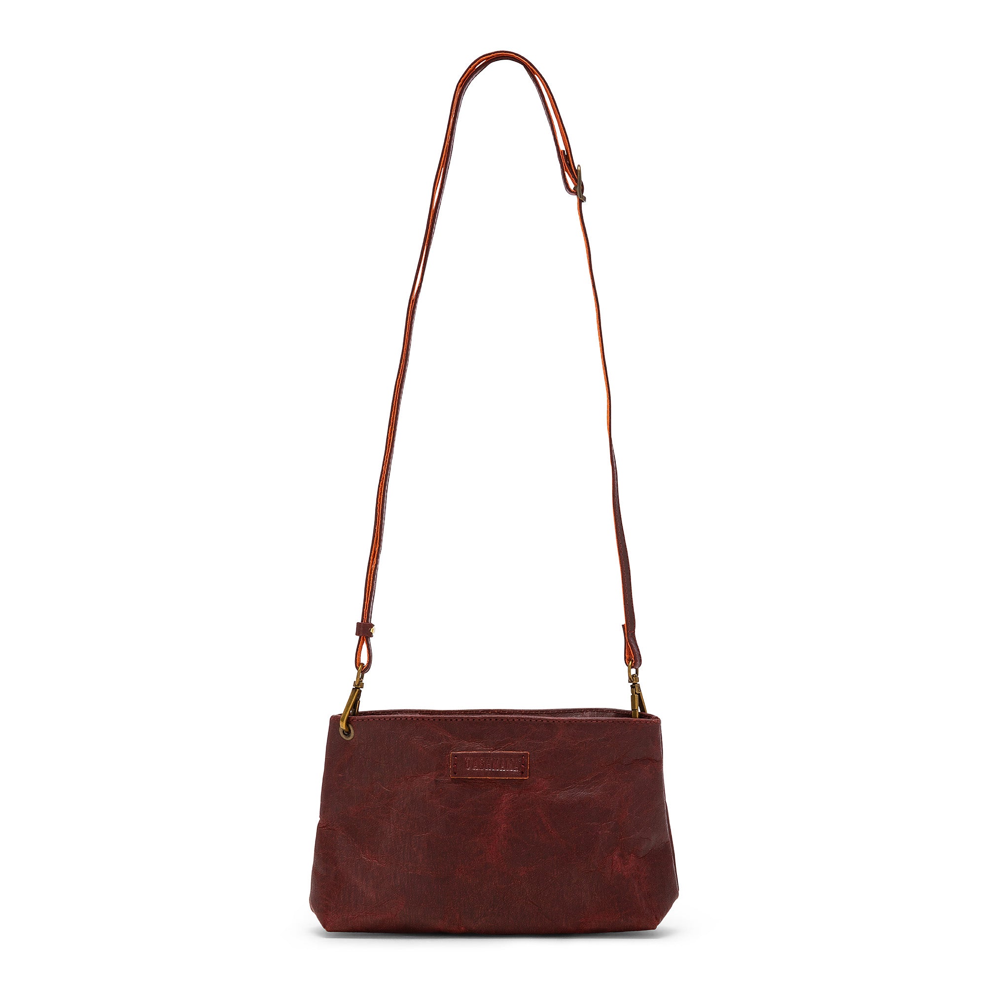 Uashmama Fashionable Crossbody or Clutch Handbag | Vegan, Glossy Black