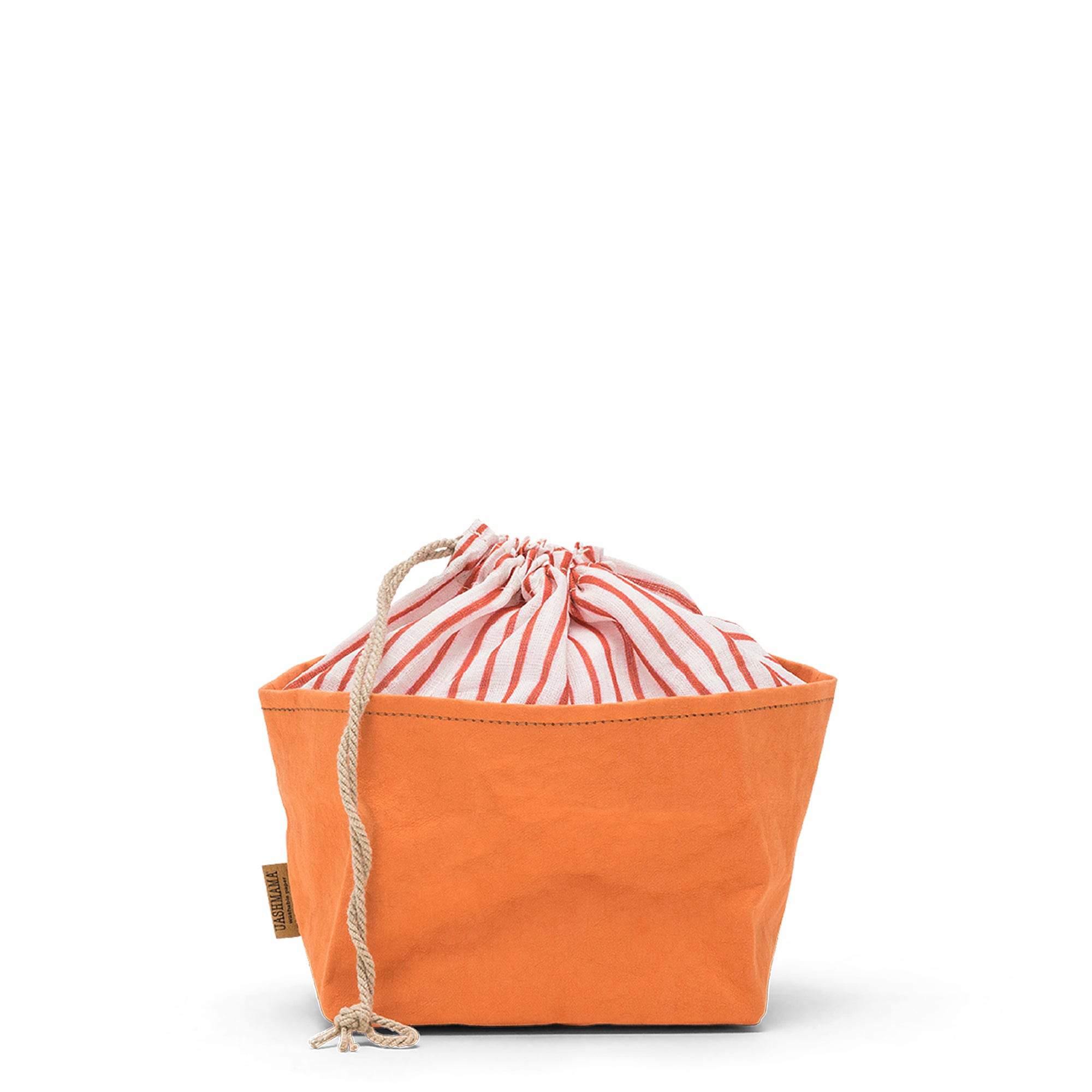 Drawstring Laundry or Storage Bag in Olive Color. Linen and Washable Paper Material
