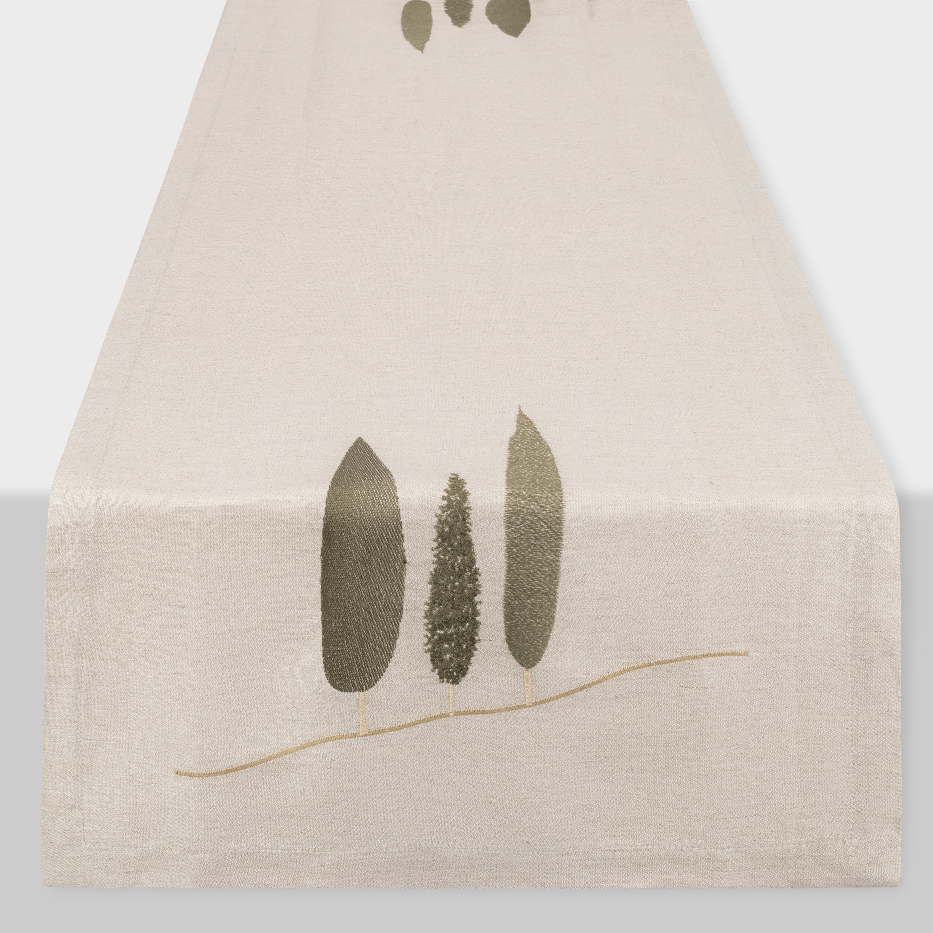 EMBROIDERED CYPRESS TREE RUNNER